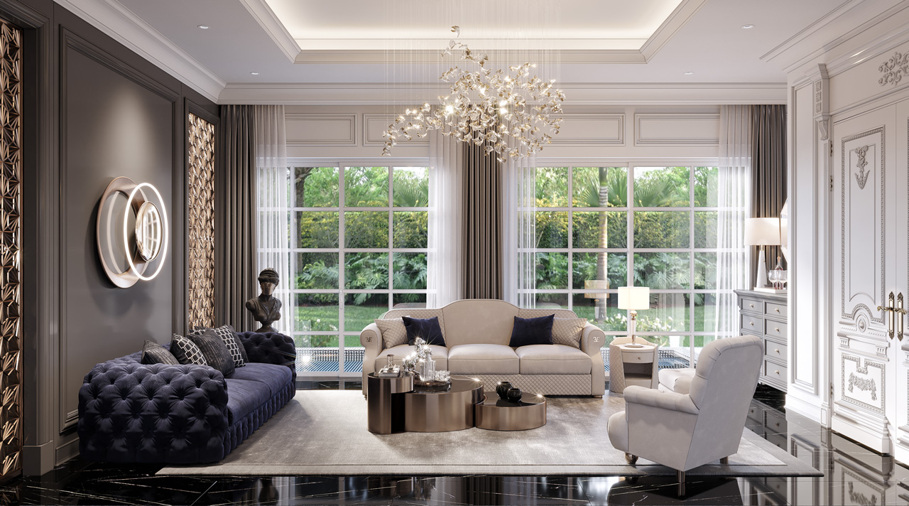 Đẳng cấp dinh thự biển được khẳng định bởi những khung cửa cao cấp với tầm view độc bản